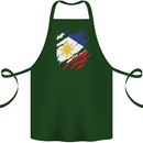 Torn Philippines Flag Philipino Day Football Cotton Apron 100% Organic Forest Green