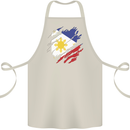 Torn Philippines Flag Philipino Day Football Cotton Apron 100% Organic Natural