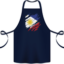 Torn Philippines Flag Philipino Day Football Cotton Apron 100% Organic Navy Blue