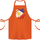 Torn Philippines Flag Philipino Day Football Cotton Apron 100% Organic Orange