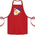 Torn Philippines Flag Philipino Day Football Cotton Apron 100% Organic Red