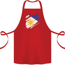 Torn Philippines Flag Philipino Day Football Cotton Apron 100% Organic Red