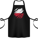 Torn Poland Flag Polish Day Football Cotton Apron 100% Organic Black