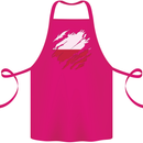 Torn Poland Flag Polish Day Football Cotton Apron 100% Organic Pink