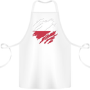 Torn Poland Flag Polish Day Football Cotton Apron 100% Organic White