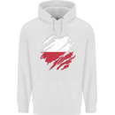 Torn Poland Flag Polish Day Football Mens 80% Cotton Hoodie White