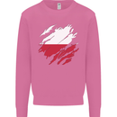 Torn Poland Flag Polish Day Football Mens Sweatshirt Jumper Azalea