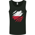 Torn Poland Flag Polish Day Football Mens Vest Tank Top Black