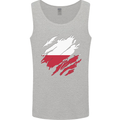 Torn Poland Flag Polish Day Football Mens Vest Tank Top Sports Grey