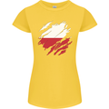 Torn Poland Flag Polish Day Football Womens Petite Cut T-Shirt Yellow