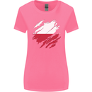 Torn Poland Flag Polish Day Football Womens Wider Cut T-Shirt Azalea