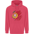 Torn Portugal Flag Portugese Day Football Childrens Kids Hoodie Heliconia