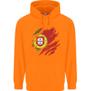 Torn Portugal Flag Portugese Day Football Childrens Kids Hoodie Orange