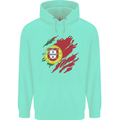 Torn Portugal Flag Portugese Day Football Childrens Kids Hoodie Peppermint