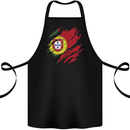 Torn Portugal Flag Portugese Day Football Cotton Apron 100% Organic Black