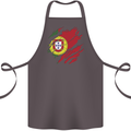 Torn Portugal Flag Portugese Day Football Cotton Apron 100% Organic Dark Grey