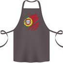 Torn Portugal Flag Portugese Day Football Cotton Apron 100% Organic Dark Grey