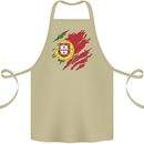 Torn Portugal Flag Portugese Day Football Cotton Apron 100% Organic Khaki