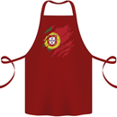 Torn Portugal Flag Portugese Day Football Cotton Apron 100% Organic Maroon