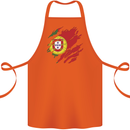 Torn Portugal Flag Portugese Day Football Cotton Apron 100% Organic Orange