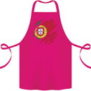 Torn Portugal Flag Portugese Day Football Cotton Apron 100% Organic Pink
