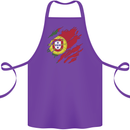 Torn Portugal Flag Portugese Day Football Cotton Apron 100% Organic Purple