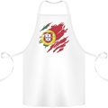 Torn Portugal Flag Portugese Day Football Cotton Apron 100% Organic White