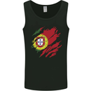 Torn Portugal Flag Portugese Day Football Mens Vest Tank Top Black