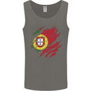 Torn Portugal Flag Portugese Day Football Mens Vest Tank Top Charcoal