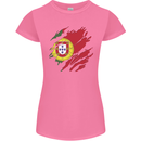 Torn Portugal Flag Portugese Day Football Womens Petite Cut T-Shirt Azalea
