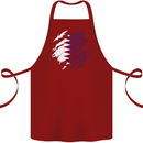 Torn Qatar Flag Qatari Day Football Cotton Apron 100% Organic Maroon