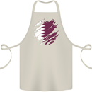 Torn Qatar Flag Qatari Day Football Cotton Apron 100% Organic Natural