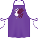 Torn Qatar Flag Qatari Day Football Cotton Apron 100% Organic Purple