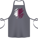 Torn Qatar Flag Qatari Day Football Cotton Apron 100% Organic Steel