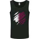 Torn Qatar Flag Qatari Day Football Mens Vest Tank Top Black