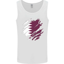 Torn Qatar Flag Qatari Day Football Mens Vest Tank Top White