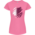 Torn Qatar Flag Qatari Day Football Womens Petite Cut T-Shirt Azalea