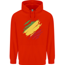 Torn Republic of the Congo Flag Day Football Childrens Kids Hoodie Bright Red