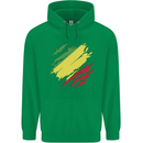 Torn Republic of the Congo Flag Day Football Childrens Kids Hoodie Irish Green