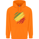 Torn Republic of the Congo Flag Day Football Childrens Kids Hoodie Orange