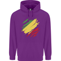Torn Republic of the Congo Flag Day Football Childrens Kids Hoodie Purple