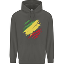 Torn Republic of the Congo Flag Day Football Childrens Kids Hoodie Storm Grey