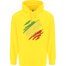 Torn Republic of the Congo Flag Day Football Childrens Kids Hoodie Yellow