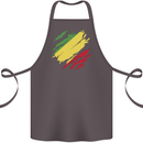 Torn Republic of the Congo Flag Day Football Cotton Apron 100% Organic Dark Grey