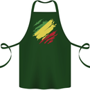 Torn Republic of the Congo Flag Day Football Cotton Apron 100% Organic Forest Green