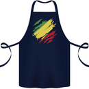 Torn Republic of the Congo Flag Day Football Cotton Apron 100% Organic Navy Blue