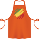Torn Republic of the Congo Flag Day Football Cotton Apron 100% Organic Orange