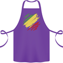 Torn Republic of the Congo Flag Day Football Cotton Apron 100% Organic Purple