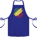 Torn Republic of the Congo Flag Day Football Cotton Apron 100% Organic Royal Blue