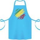 Torn Republic of the Congo Flag Day Football Cotton Apron 100% Organic Turquoise